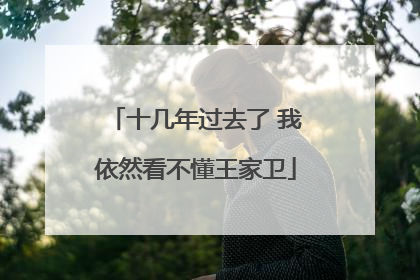 十几年过去了 我依然看不懂王家卫