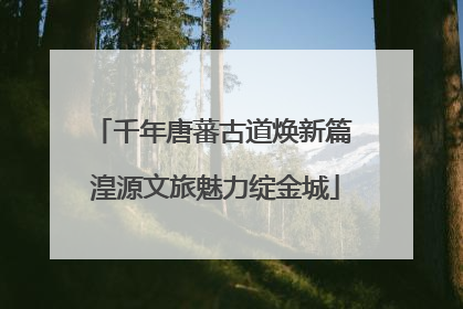 千年唐蕃古道焕新篇 湟源文旅魅力绽金城
