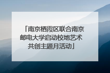 南京栖霞区联合南京邮电大学启动校地艺术共创主题月活动