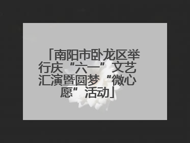 南阳市卧龙区举行庆“六一”文艺汇演暨圆梦“微心愿”活动