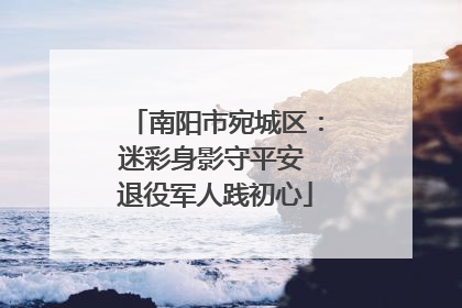 南阳市宛城区：迷彩身影守平安 退役军人践初心
