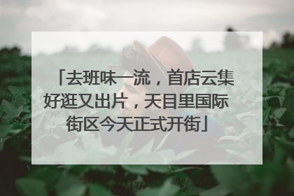 去班味一流，首店云集好逛又出片，天目里国际街区今天正式开街