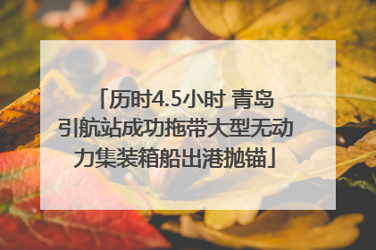 历时4.5小时 青岛引航站成功拖带大型无动力集装箱船出港抛锚