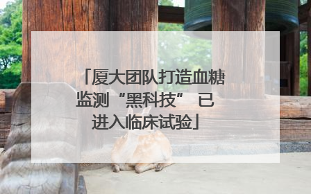 厦大团队打造血糖监测“黑科技” 已进入临床试验