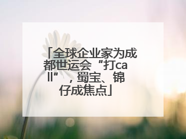 全球企业家为成都世运会“打call”，蜀宝、锦仔成焦点