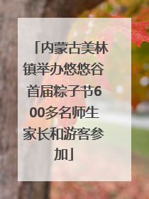 内蒙古美林镇举办悠悠谷首届粽子节600多名师生家长和游客参加