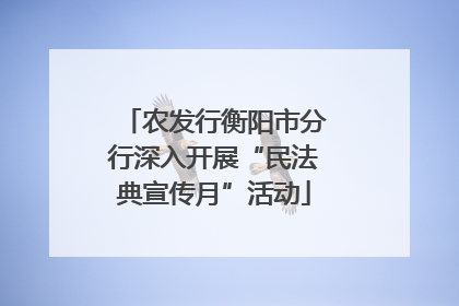 农发行衡阳市分行深入开展“民法典宣传月”活动