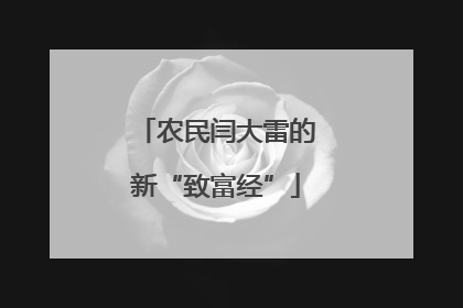 农民闫大雷的新“致富经”
