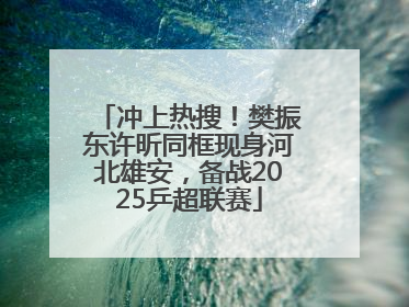 冲上热搜！樊振东许昕同框现身河北雄安，备战2025乒超联赛