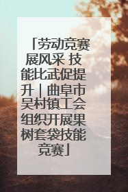 劳动竞赛展风采 技能比武促提升｜曲阜市吴村镇工会组织开展果树套袋技能竞赛