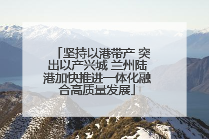 坚持以港带产 突出以产兴城 兰州陆港加快推进一体化融合高质量发展