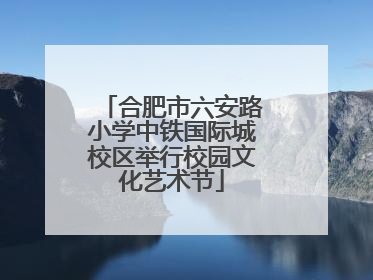 合肥市六安路小学中铁国际城校区举行校园文化艺术节