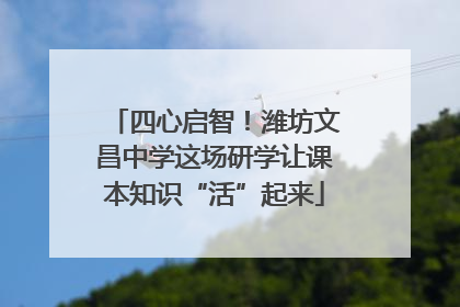 四心启智！潍坊文昌中学这场研学让课本知识“活”起来