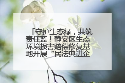 守护生态绿，共筑责任蓝！静安区生态环境损害赔偿修复基地开展“民法典进企业”环保专题活动