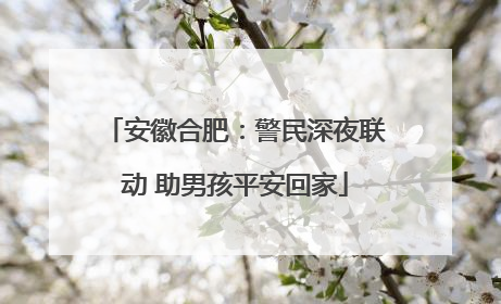 安徽合肥：警民深夜联动 助男孩平安回家