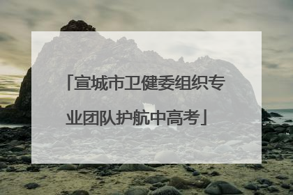 宣城市卫健委组织专业团队护航中高考