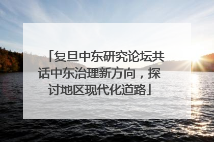 复旦中东研究论坛共话中东治理新方向，探讨地区现代化道路