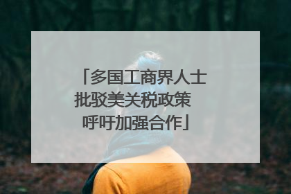 多国工商界人士批驳美关税政策 呼吁加强合作