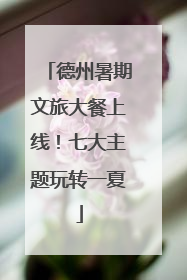 德州暑期文旅大餐上线！七大主题玩转一夏