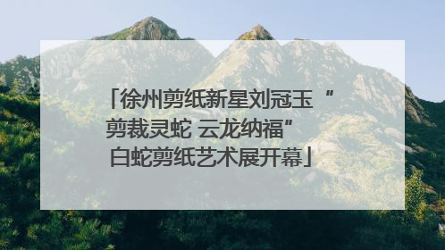 徐州剪纸新星刘冠玉“剪裁灵蛇 云龙纳福” 白蛇剪纸艺术展开幕