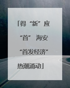 得“新”应“首” 海安“首发经济”热潮涌动