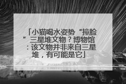 小猫喝水姿势“撞脸”三星堆文物？博物馆：该文物并非来自三星堆，有可能是它