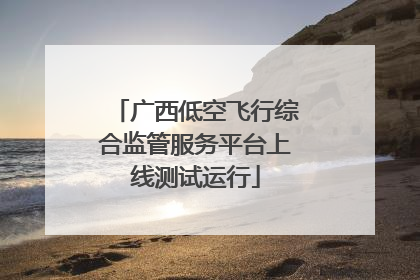 广西低空飞行综合监管服务平台上线测试运行