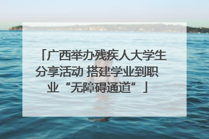 广西举办残疾人大学生分享活动 搭建学业到职业“无障碍通道”