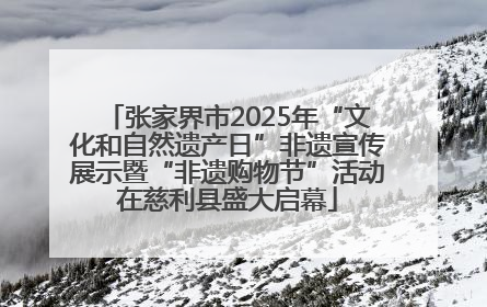 张家界市2025年“文化和自然遗产日”非遗宣传展示暨“非遗购物节”活动在慈利县盛大启幕