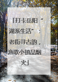 打卡岳阳“湖系生活”：老街寻古韵，渔歌小镇品烟火