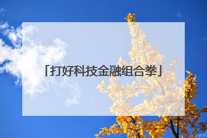 打好科技金融组合拳