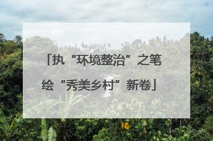 执“环境整治”之笔 绘“秀美乡村”新卷