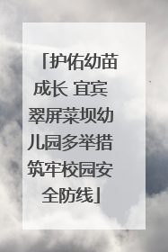 护佑幼苗成长 宜宾翠屏菜坝幼儿园多举措筑牢校园安全防线