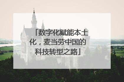 数字化赋能本土化，麦当劳中国的科技转型之路