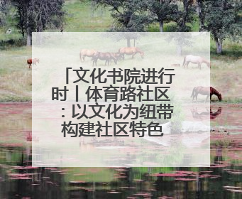 文化书院进行时丨体育路社区：以文化为纽带 构建社区特色文化生态