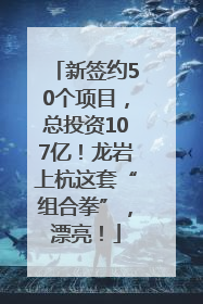 新签约50个项目，总投资107亿！龙岩上杭这套“组合拳”，漂亮！