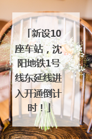 新设10座车站，沈阳地铁1号线东延线进入开通倒计时！
