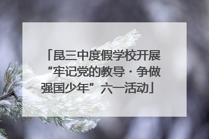 昆三中度假学校开展“牢记党的教导・争做强国少年”六一活动