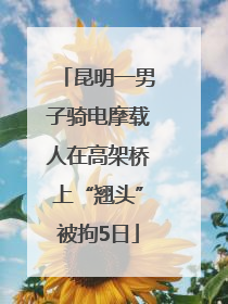 昆明一男子骑电摩载人在高架桥上“翘头”被拘5日
