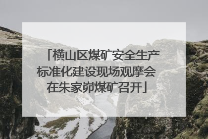 横山区煤矿安全生产标准化建设现场观摩会在朱家峁煤矿召开