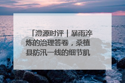 澧源时评｜暴雨淬炼的治理答卷，桑植县防汛一线的细节肌理与体系力量