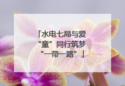 水电七局与爱“童”同行筑梦“一带一路”