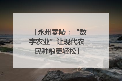 永州零陵：“数字农业”让现代农民种粮更轻松