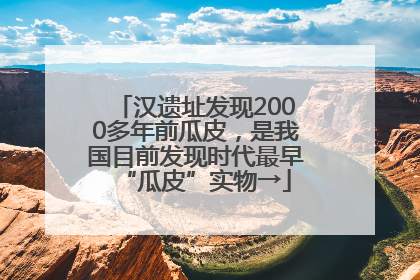 汉遗址发现2000多年前瓜皮，是我国目前发现时代最早“瓜皮”实物→