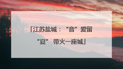 江苏盐城：“音”爱留“夏” 带火一座城
