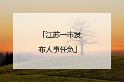 江苏一市发布人事任免