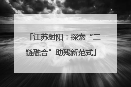 江苏射阳：探索“三链融合”助残新范式