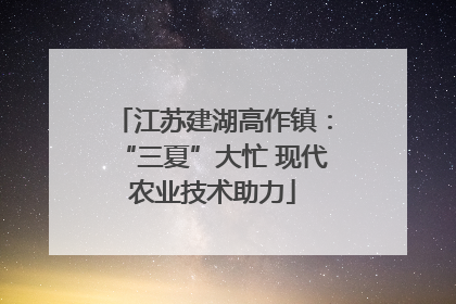 江苏建湖高作镇：“三夏”大忙 现代农业技术助力