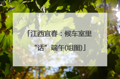 江西宜春：候车室里“话”端午(组图)