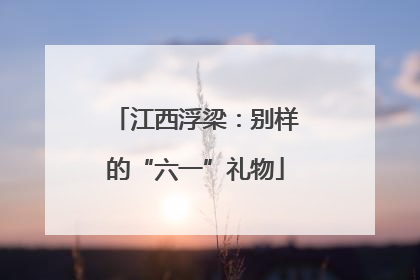 江西浮梁：别样的“六一”礼物